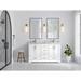 Willow Collection 60 in W x 22 in D x 36 in H Boston Double Bowl Sink Bathroom Vanity with Countertop