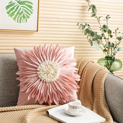 TEMU 1pc, Dutch Fleece Pillowcase, Pillowcase, Single Sided, 17.7inch*17.7inch, Suitable For Sofa, Living Room, Bedroom Home Decoration, No Pillow Filling Image