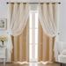 TEMU Stars Curtains Blackout Curtains For Bedroom Double Layer Curtains Curtains Cute Curtains Blackout Curtains, Curtains 84 Inches Long 2 Panel, Beige Curtains, 42 X 84 Inches