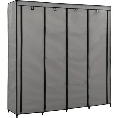 Vidaxl - Kleiderschrank mit 4 Fächern Grau 175 x 45 x 170 cm