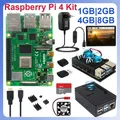 Raspberry Pi 4 Modello B 8G 4G 2G 1 GB RAM Case Ventola Dissipatori di calore Adattatore di alimentazione Opzionale 32 64 GB Scheda TF Display da 3,5 pollici per RPI 4