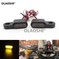 E-mark moto moto Scooter manubrio montaggio LED mini lampada Bar End indicatore di direzione indicatore LED ambra nero