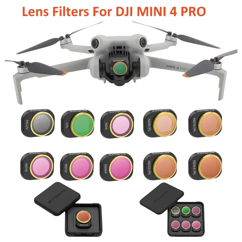 Linsen filter für dji mini 4 pro Linsen filter Kit uv cpl nd ndpl 8/16/32/64 für dji mini 4 pro optisches Glas drohnen zubehör Image