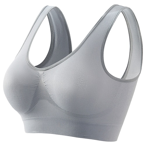 Damen Leichte Unterstützung Sport Bustier bh Sport-BH Bustier Rückenfrei BH-Oberteil Gefüttert Fitness Freizeit Sport Laufen Atmungsaktiv Leichtgewichtig Weich Schwarz Weiß Rosa Einfarbig Image