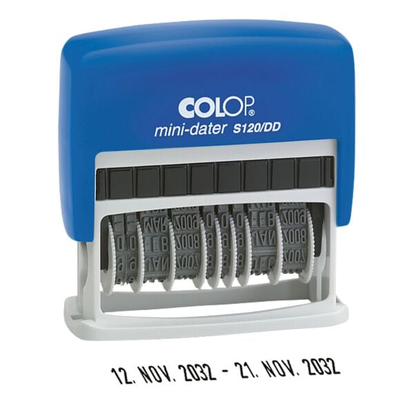Colop Mini-Doppeldatum-Stempel »S 120/DD« mehrfarbig, 4.6x0.4 cm Image