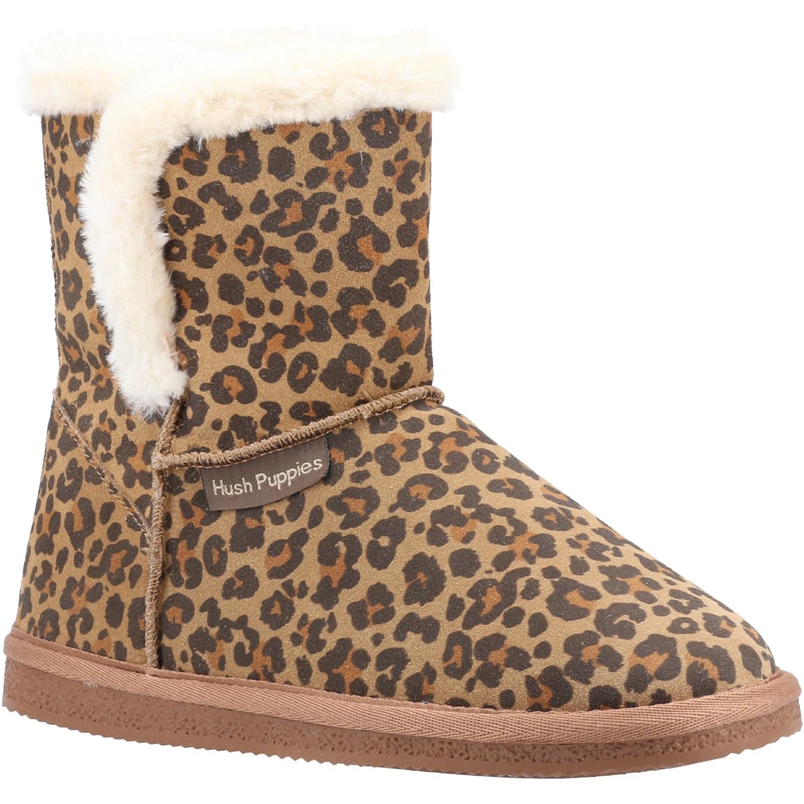 Hush Puppies Womens/Ladies Ashleigh Leopard Print Wildleder Slipper Stiefel (Braun)