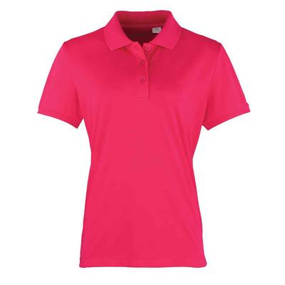 Premier - "Coolchecker" Poloshirt für Damen (Leuchtend Pink) Image