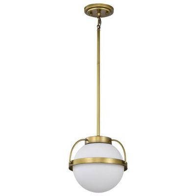 Nuvo Lighting 67783 - 1 Lamp Natural Brass Lakeshore Indoor Pendant Light Fixture (LAKESHORE 1 LT SMALL PENDANT (60-7783))