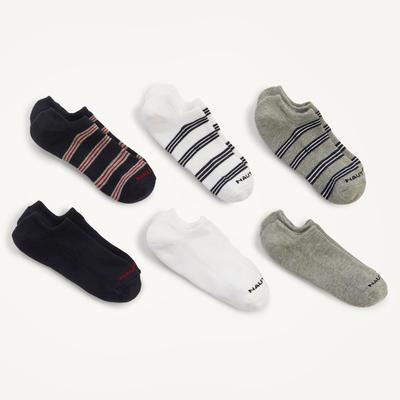 Nautica Men's Striped Liner Socks, 6-Pack Multi, OS