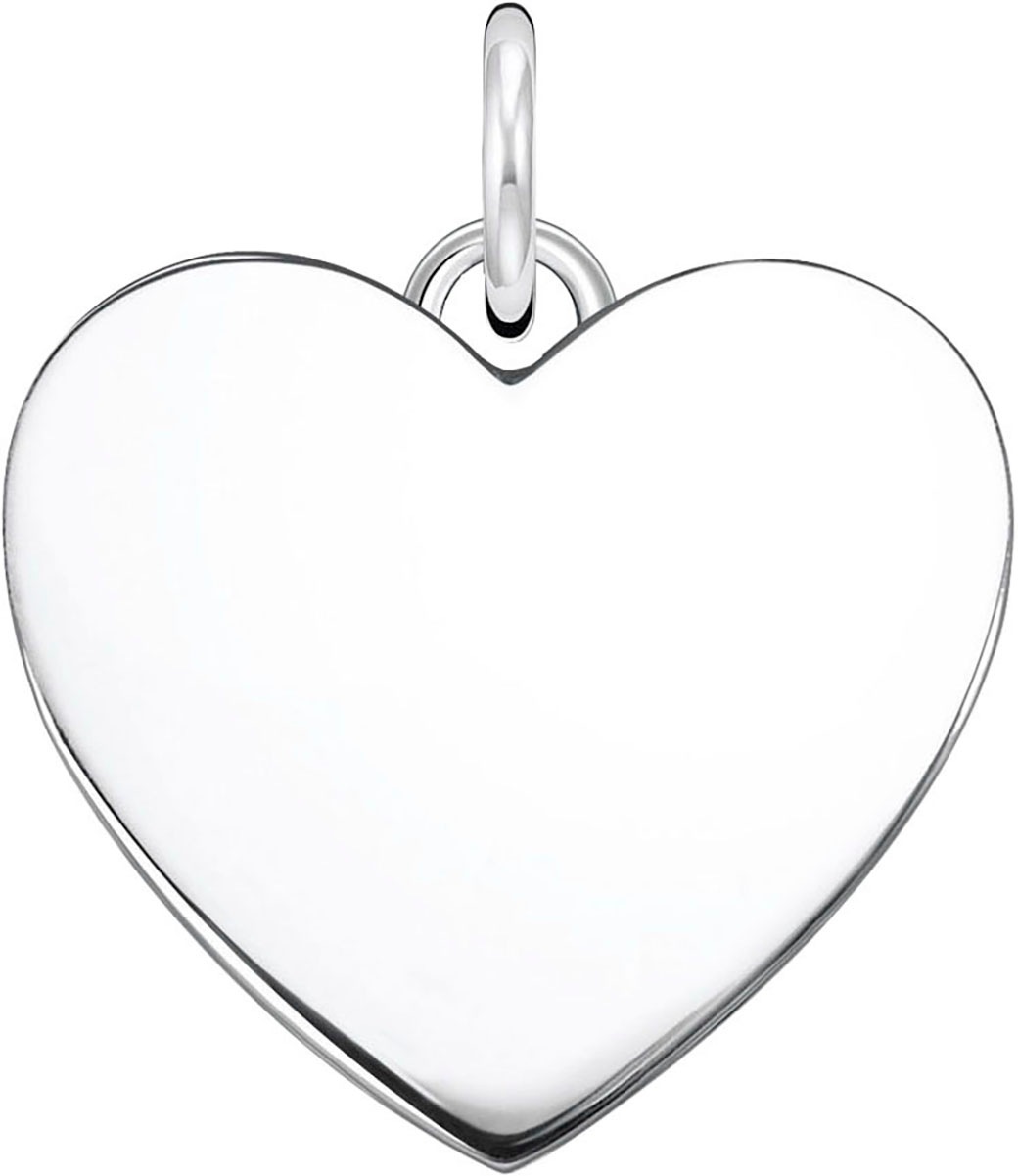 Herzanhänger THOMAS SABO "silber, PE924-001-21", silber (silberfarben), Schmuckanhänger, Damen, Silber 925 (recycelt), 3,6 g