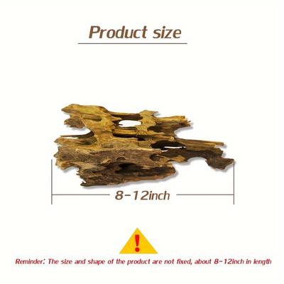 TEMU Natural Driftwood For Aquarium Decor Sinkable Reptile Wood Branches Fish Tank Log Habitat Decorations Terrarium Ornament Assorted