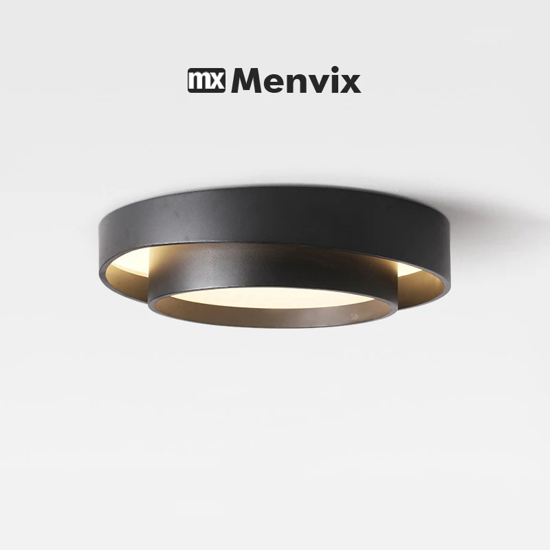 Menvix weiß schwarz moderne LED-Decken leuchten für Wohnzimmer Schlafzimmer Esszimmer dimmbare Lampe Innen runde quadratische Leuchten