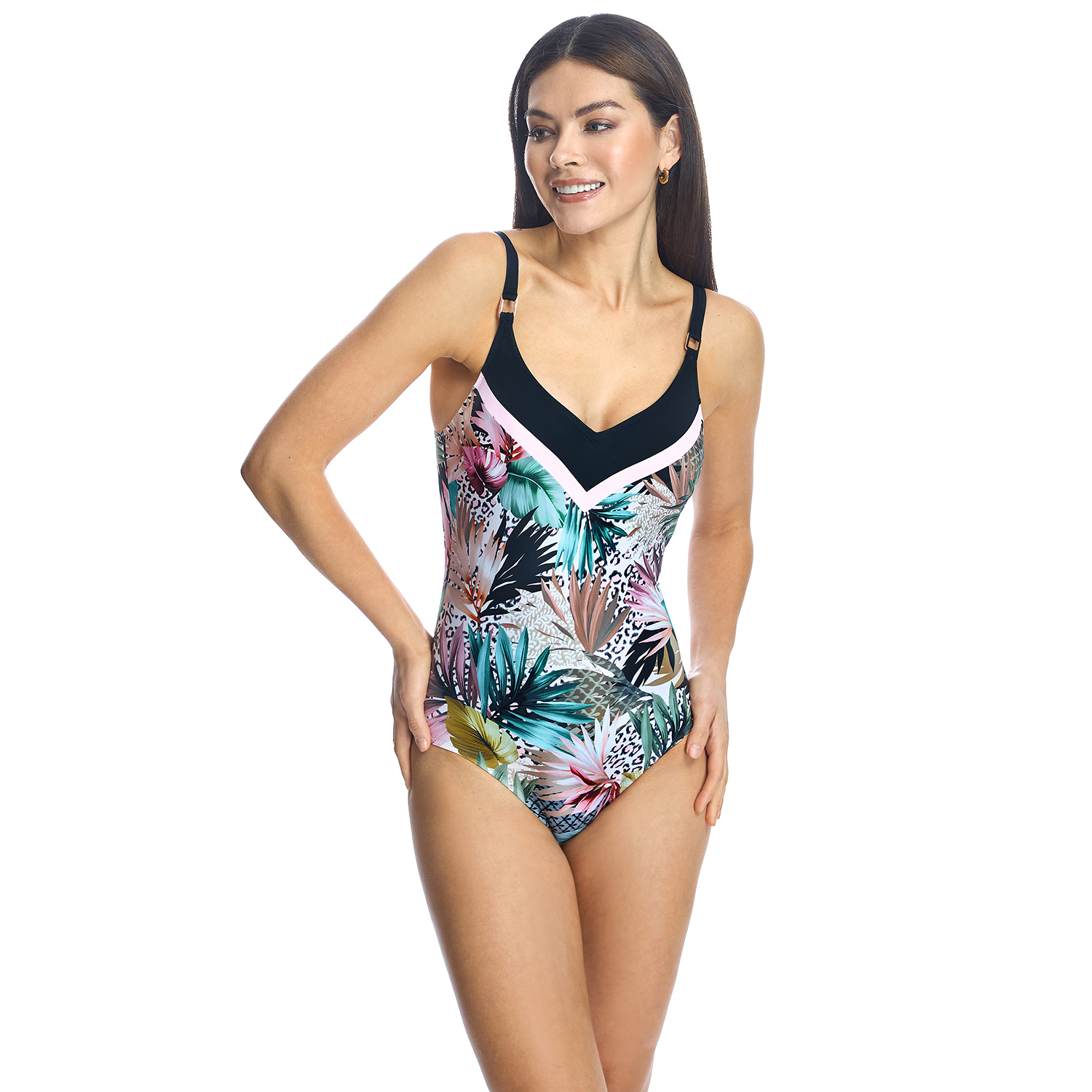 Badeanzug mit V-Ausschnitt W240876 Frau Image