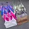 Solid Color Sport Bra Soft Women Fitness Bra Tights Yoga Vest High Strength Shockproof Gym Sports Top Push Up With Chest Pad