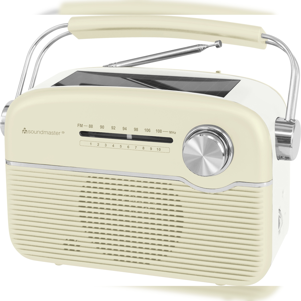 Soundmaster TR480 tragbares Radio mit Solar und Lithium Akku Retro Nostalgie Kopfhöreranschluss Image