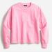 J. Crew Tops | J Crew University Terry Cropped Crewneck Sweatshirt Pink Women’s Size Small | Color: Pink | Size: S