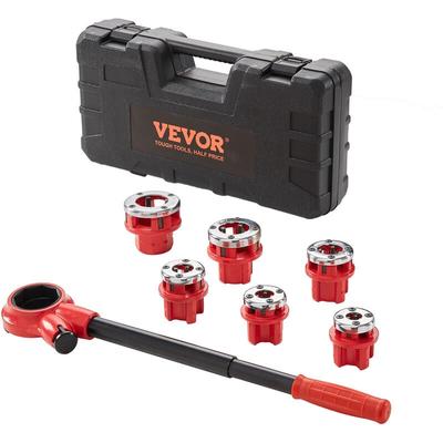 VEVOR 6-tlg. Set Gewindeschneidkluppe Rohrgewindeschneidsatz Kluppe Gewindeschneider 1/4 Zoll NPT – Image