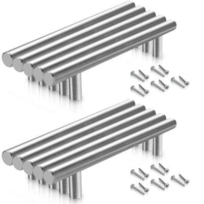 10X Stangengriff Möbelgriffe Türgriff Schrankgriff Küchengriff Griffe Edelstahl 156x96 Ø12MM Image