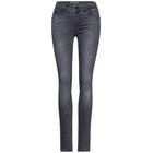 Street One Jeans "York" Damen steel grey net wash, Gr. 28-32, Baumwolle, Slim Fit, Jeanshose, Mid Waist mit Leg, Knopf und Reißverschluss, 5 Pocket, Baumwollmix Stretchanteil