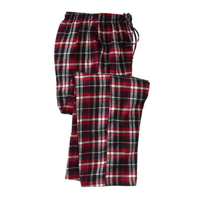 Men's Big & Tall Flannel Plaid Pajama Pants by KingSize in Festive Plaid (Size 6XL) Pajama Bottoms