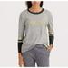 J. Crew Tops | *J Crew* Golden T Shirt Gray Marled Baseball Ringer Gallery Tee Top Xs Foil Guc | Color: Black/Gray | Size: Xs