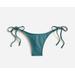 J. Crew Swim | J. Crew Ribbed Curved-Waist Cheeky String Bikini Swim Bottoms M Medium Nwt | Color: Green | Size: M