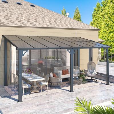AECOJOY Wall Mounted Gazebos Pergola Gazebo Awnings for Backyard