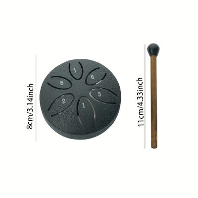 TEMU Upgraded Waterproof Garden Rain Drum, 3-inch 6-tone Steel Tongue Drum With Rain Chime - Outdoor Music & Relaxation, In /purple/green/black