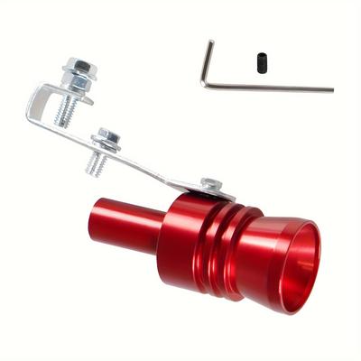 TEMU Universal Turbo Sound Pipe Whistle Muffler Sounder Simulator Tailpipe Noise Sound Enhancer Compatible With Truck, Motorcycle, Cars, Dirt Bike And Scooter (xl Red)