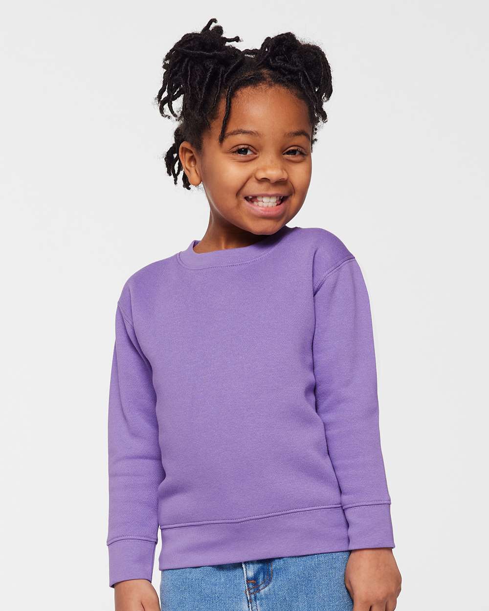 Rabbit Skins 3317 Toddler Crew Fleece Sweatshirt in Lavender size 7 LA3317