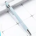 Stylo à Action poussée en métal Biros, papeterie pour étudiants, outils de bureau, levier en métal et aluminium, stylo pour écran tactile
