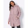 Steppmantel HEINE, Damen, Gr. 40, lila (mauve), 100% Polyester, unifarben, unifarben mit Farbeinsatz, unifarben mit Farbeinsätzen, Mäntel