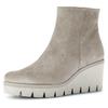 Stiefelette GABOR, Damen, Gr. 44, grau (hellgrau), Veloursleder, unifarben, modisch, Schuhe, Keilabsatz, Keilboots mit komfortabler Best Fitting-Ausstattung