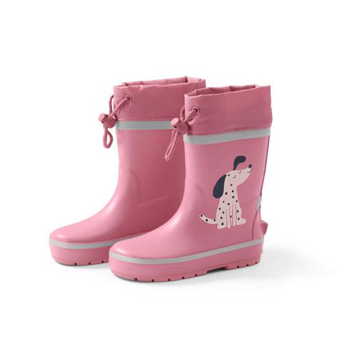 Gummistiefel, rosa Hund