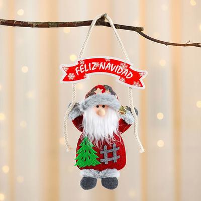 Christmas KT Board Fabric Hand-Raising Figurine Hangings, Christmas Tree Ornaments, Scene Decoration Letter Sign Hangings