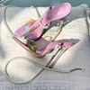 Perle Kette Rosa Schöne Mit Hohen Absätzen Sandalen Frauen Sommer Farbe PVC Luxus High Heels Schuhe Mädchen der Elegante Sparkly Große Größe sandalen