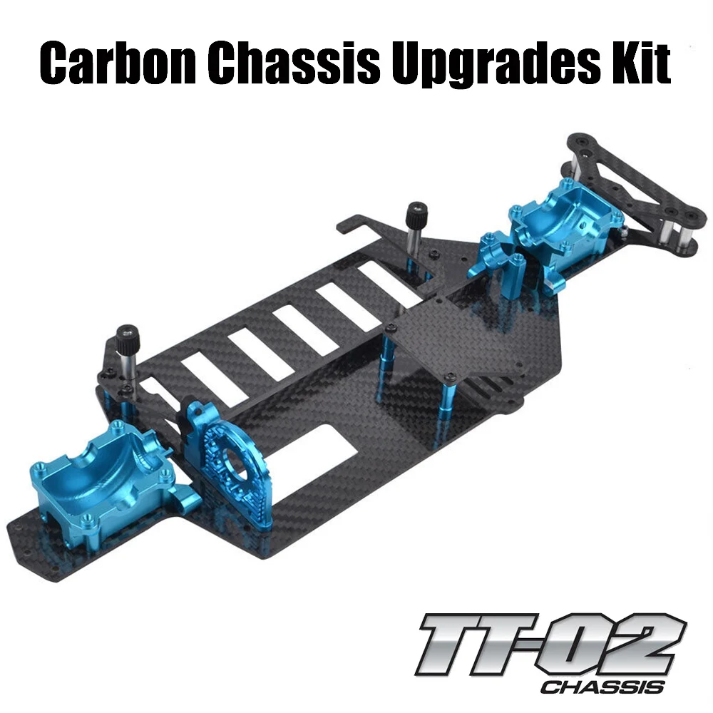 Rcaidong 1/10 Kohle faser Unterdeck Chassis mit Diff Getriebe gehäuse für Tamiya TT-02 tt02d tt02srx tt02r rc On-Road-Drift-Auto
