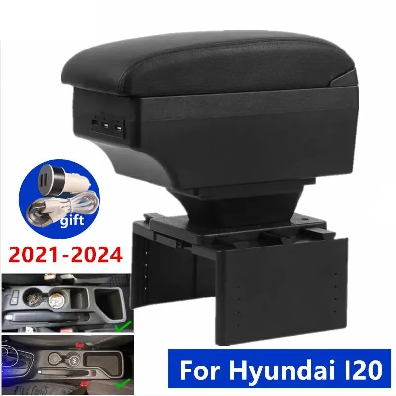 Für Hyundai I20 Armlehne box Für Hyundai i20 2021 2022 2023 Auto Armlehne Gewidmet Nachrüstung Innen lagerung box Auto Zubehör Image