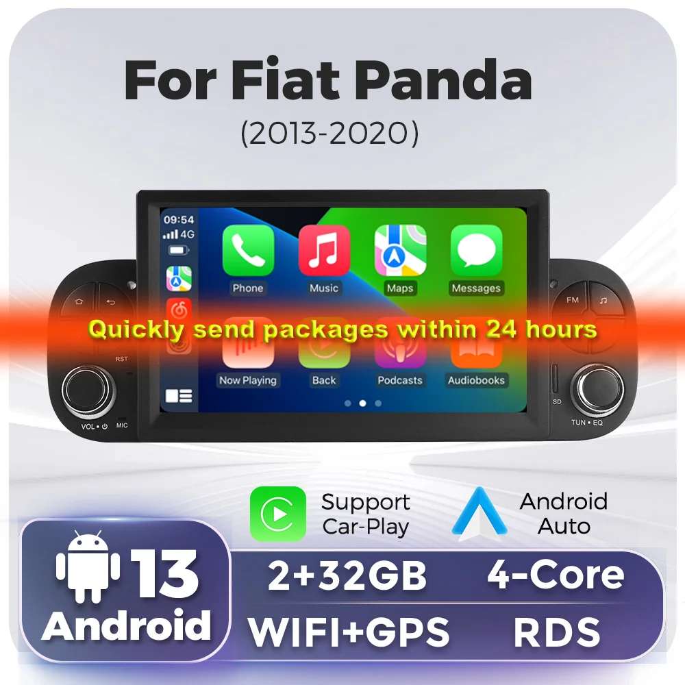Drahtlose Carplay Android Auto Auto Radio Multimedia Video Player für Fiat Panda 2013-2020 Stereo GPS Navigation 2 Din kopf Einheit