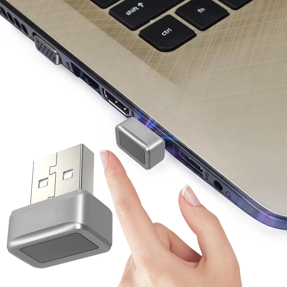 USB-Finger abdruck Schlüssel leser Fido U2F biometrische Mini-Sicherheits schlüssel Dongle Windows Hallo Anti-Spoofing 360 ° Touch für PC oder Laptop Image