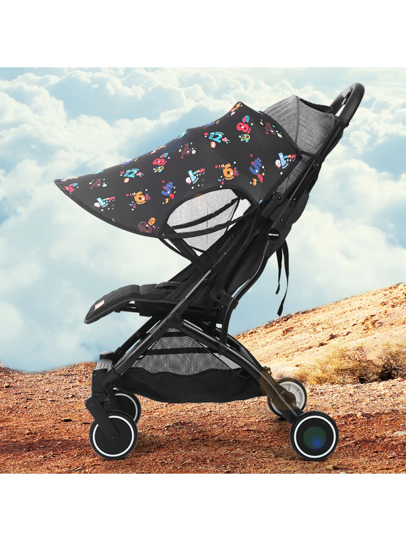 Kinderwagen Markise UV-Baldachin rutschen Baby Gott Waffe universelle Verlängerung Schatten Regenschirm Baby Baldachin Image