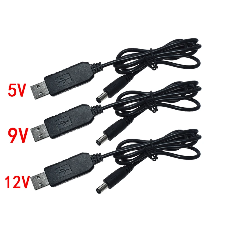USB Power Boost Line DC 5V zu DC 9V / 12V Step UP Modul USB Konverter Adapterkabel 2,1x5,5mm Stecker Image