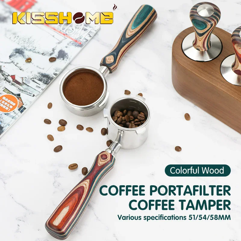 Kaffee Boden Siebträger Doppel Auslauf 51mm 54mm 58mm Für Delonghi Breville E61 Nuova Espresso Maschine Barista zubehör