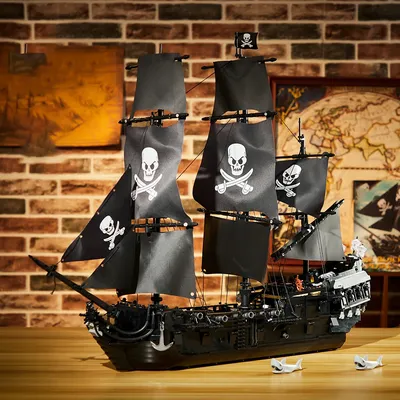 Schwarze Perle Piraten schiff Modell Bausteine Montage Ziegel großes Spielzeug 3423 Stück Desktop-Dekoration Film Moc Kinderspiel zeug Geschenk Image