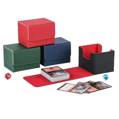 100+ Trading Card Deck Box Sammelkartenspielzeug mit Magnetverschluss Spielkarten Aufbewahrung Spielkartenetui Schutz für Brettspiel Image