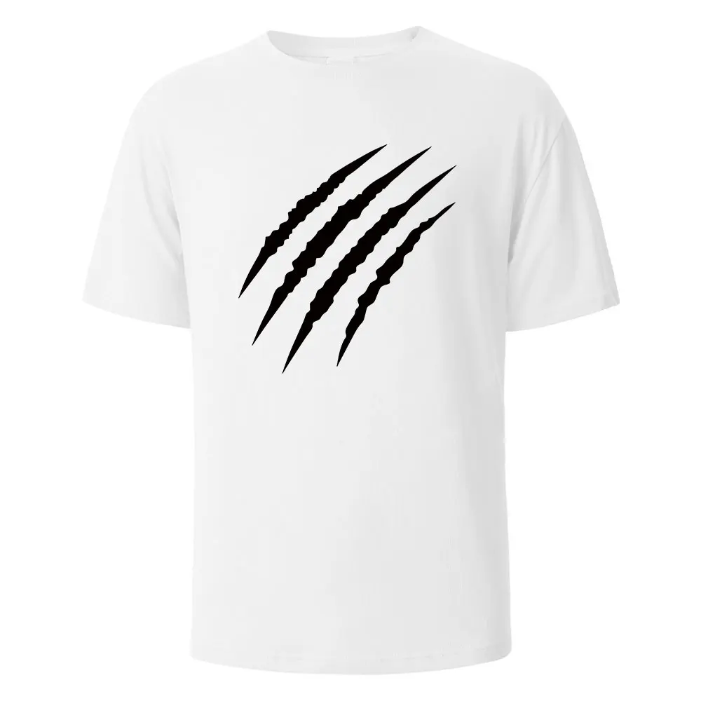 Claw Marks Einfachheit Grafik T-Shirts Sommer Atmungsaktive Bequeme Tops Aus Reiner Baumwolle Für Männer Frauen Oansatz Oversize Männer Kleidung Image