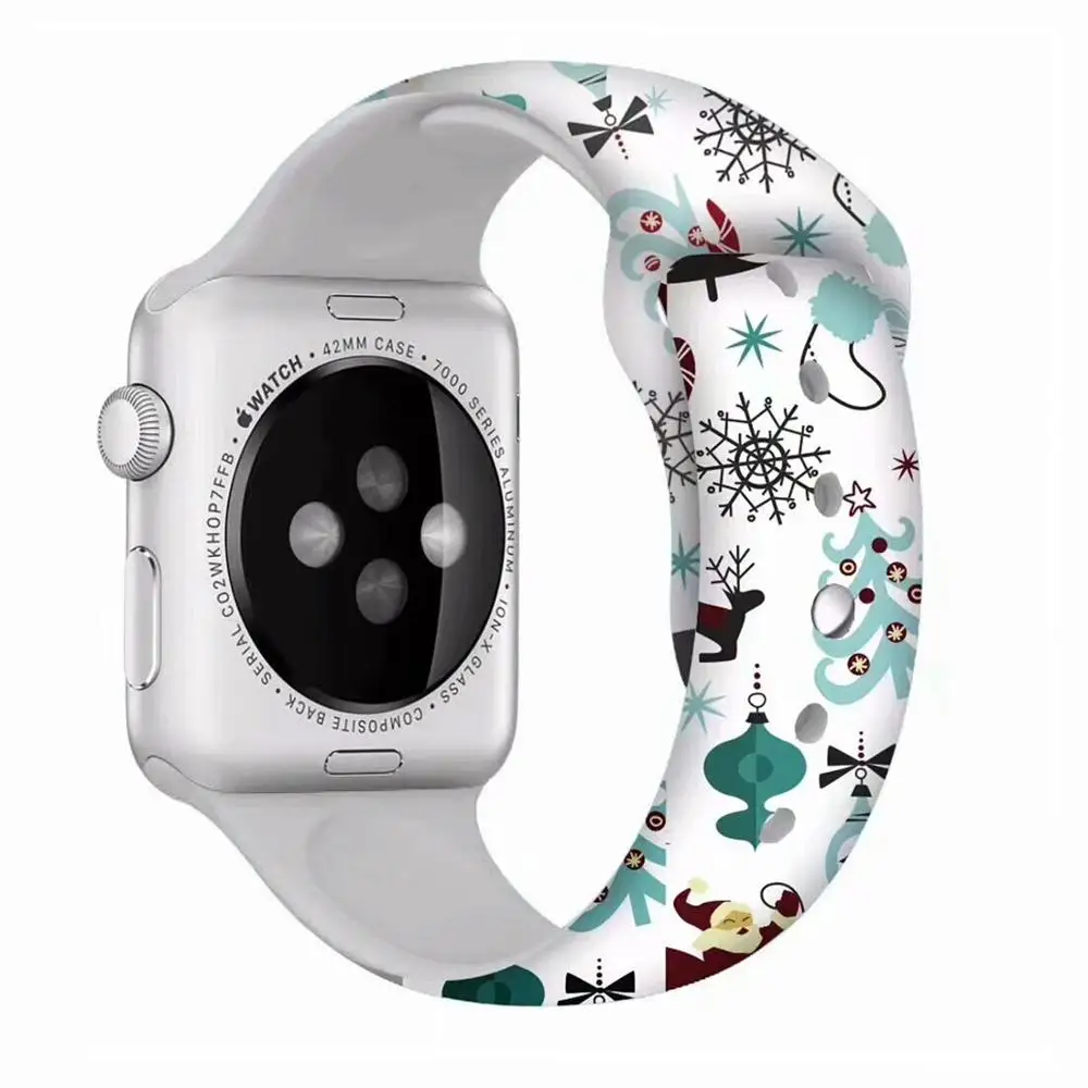 Weihnachts armband für Apple Uhren armband 45mm/41mm 44mm 40mm 49mm 42mm Cartoon Armband Armband Iwatch Serie Ultra 5 4 3 6 se 7 8 Image