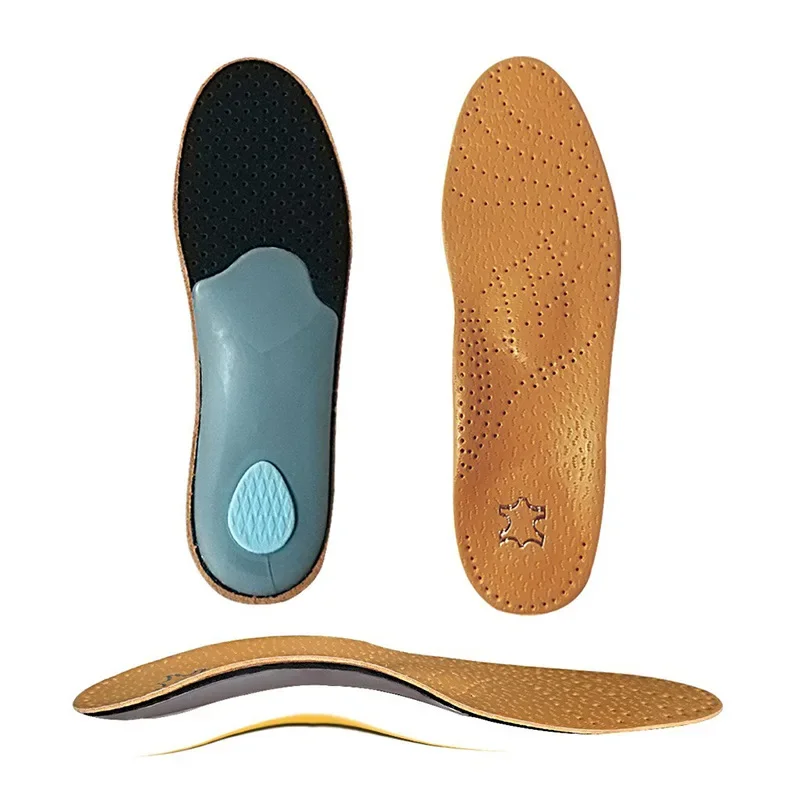 Arch Support Einlegesohlen ortho pä dische Einlegesohlen für Schuhe Pads Planta rfasziitis Qualität Rindsleder Desodor ierung für Mann Frau Schuhe in lagen Image
