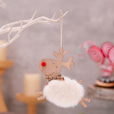 Christmas Decorations, Deer Ornaments for Christmas Tree, Wooden Reindeer Hanging Decorations for Christmas