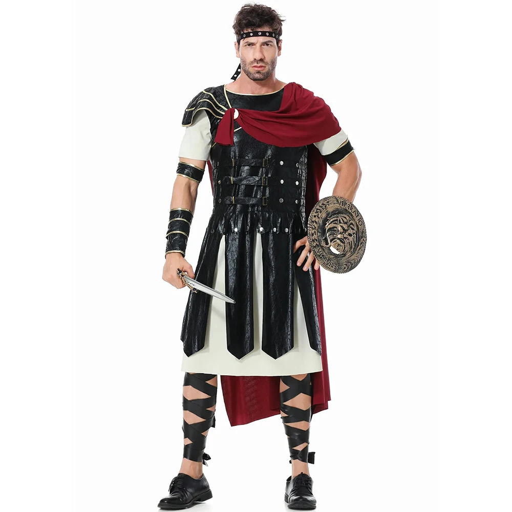 Alter Spartanischer Krieger Cosplay Kostüm Ritter Mittelalter Herrenkostüme Outfit Halloween Party Gladiator Uniformen Samurai Kostüm Image